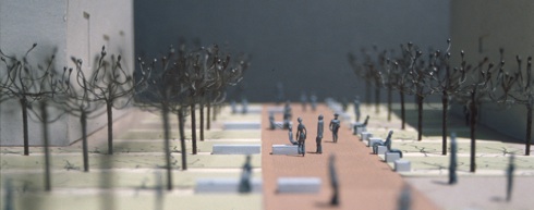 UC Berkeley Campanile Way - model - section